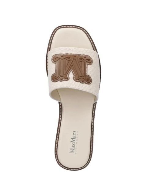 Max Mara logo-detail sandals - Neutrals