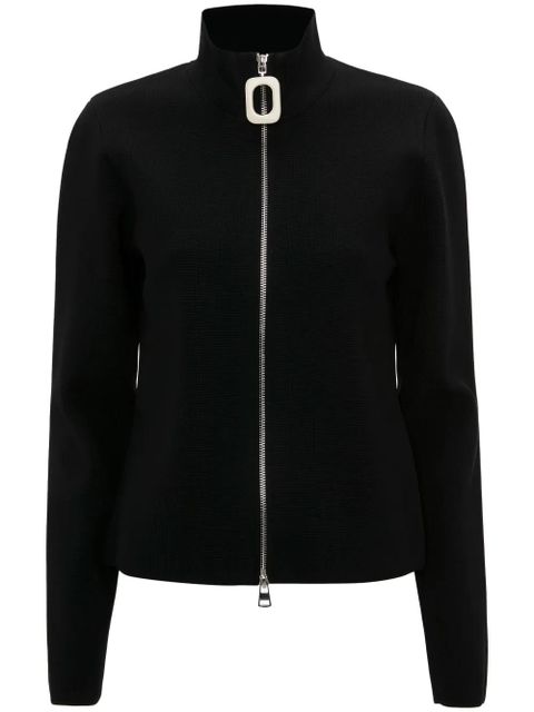 JW Anderson zip-up fine-knit cardigan - Black - zdjęcie produktu nr 1