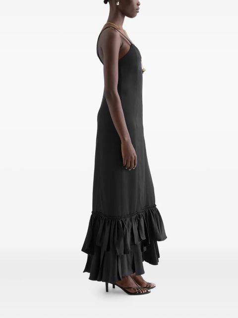 Jil Sander bottom-ruffles dress - Black - zdjęcie produktu nr 2