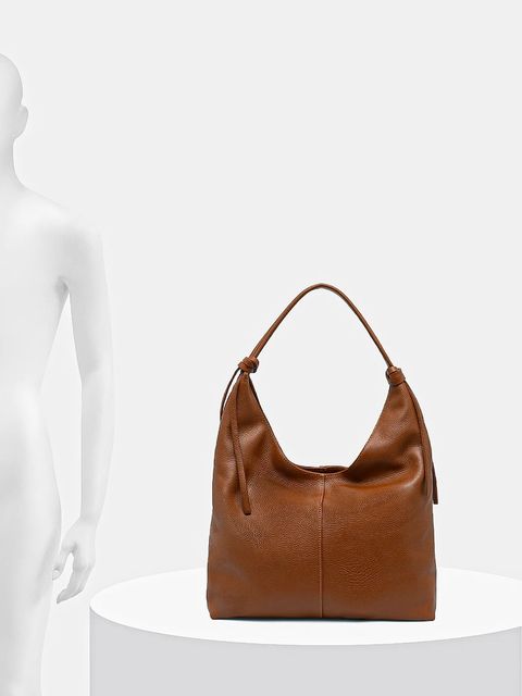 Answear.LAB torebka skórzana kolor brązowy