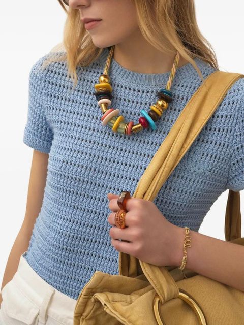 Chloé Plage logo resign ring - Brown