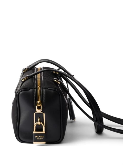 Prada medium re-nylon and leather tote bag - Black