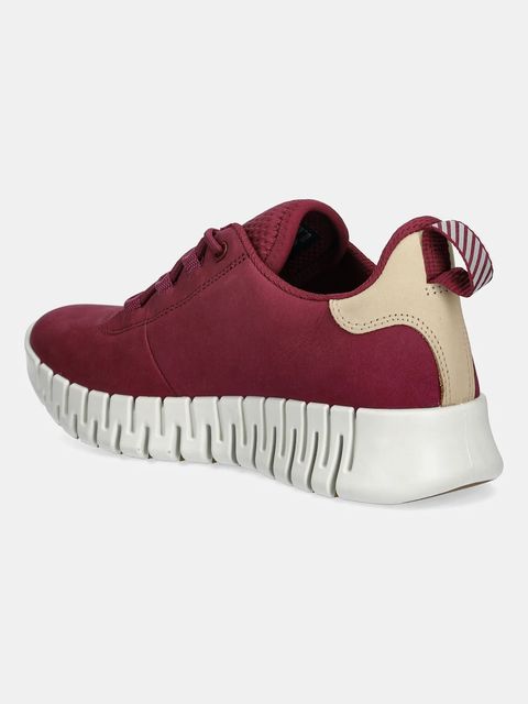 Ecco sneakersy nubukowe Gruuv Sneaker Lea damskie kolor czerwony 218203-61338