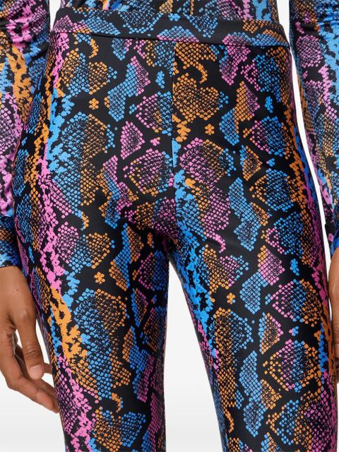 Versace snakeskin-print leggings - Black