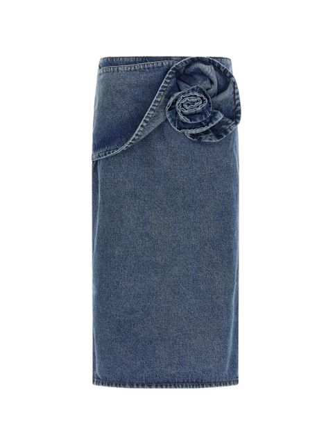 Magda Butrym floral denim skirt - Blue - zdjęcie produktu nr 1