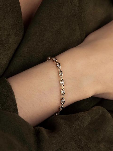 APM Monaco Pavé Chain adjustable bracelet - Gold - zdjęcie produktu nr 2