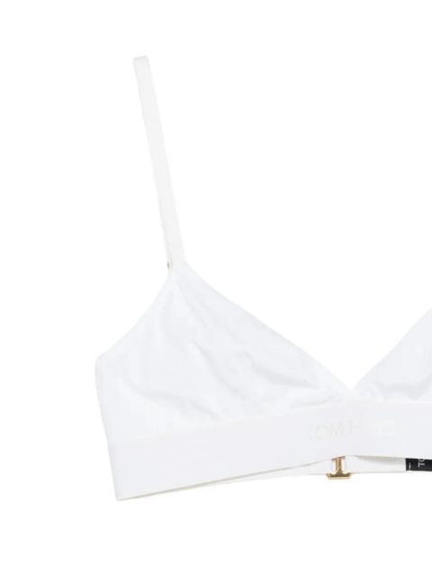 TOM FORD logo-band bra - White