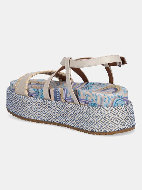 Kurt Geiger London sandały skórzane Chelsea Flatform Sandal damskie kolor beżowy na platformie 4352286109 - zdjęcie produktu nr 2