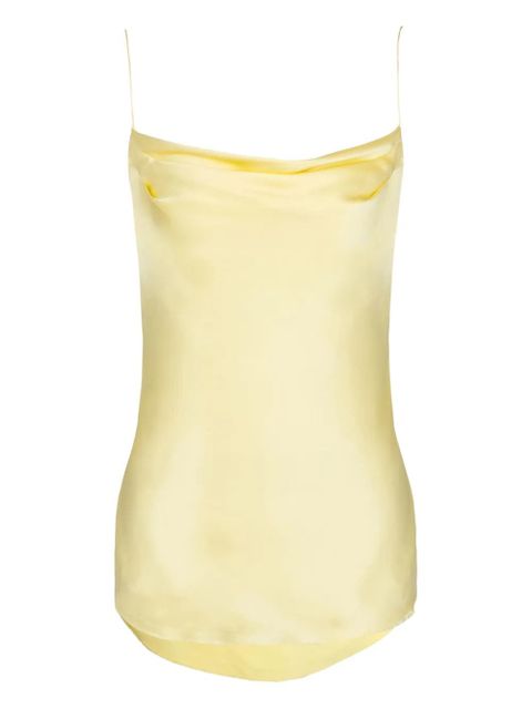 Balmain straps silk top - Yellow - zdjęcie produktu nr 1