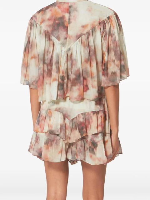 MARANT ÉTOILE Veelia ruffled buttoned blouse - Neutrals