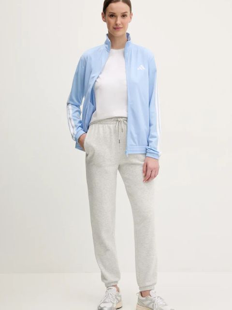 adidas bluza W 3S TT TRIC damska kolor niebieski z aplikacją JD4518