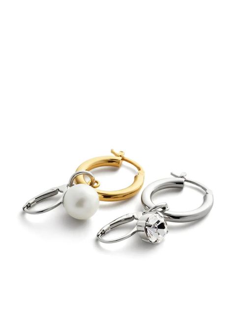MM6 Maison Margiela embellished hoop earrings - Silver