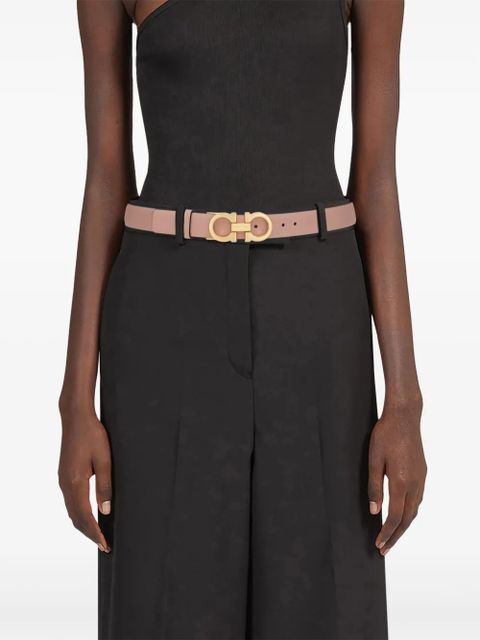 Ferragamo Gancini reversible leather belt - Pink