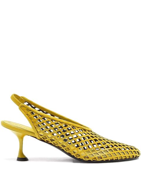 Proenza Schouler Tee perforated slingback pumps - Yellow - zdjęcie produktu nr 1