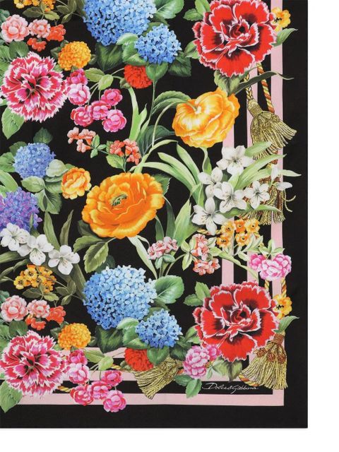 Dolce & Gabbana floral-print foulard - Black - zdjęcie produktu nr 2