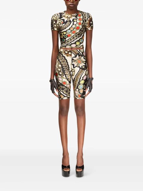 AREA printed cropped t-shirt - Neutrals - zdjęcie produktu nr 2