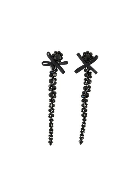 Simone Rocha crystal-embellished drop earrings - Black