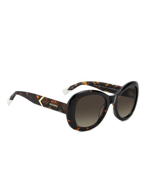 MISSONI EYEWEAR oversize-frame sunglasses - Brown