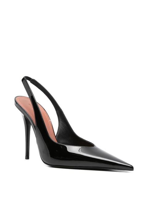 Amina Muaddi 105mm Anok slingback pointed pumps - Black