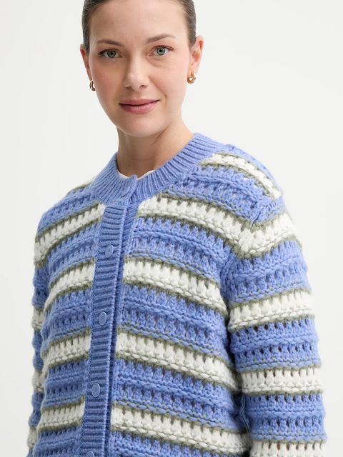 Marc O'Polo kardigan damski kolor niebieski ciepły 5000007308