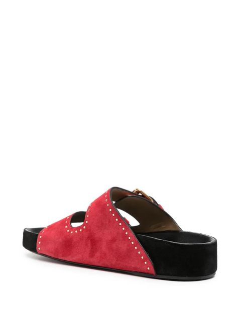 ISABEL MARANT Lennyo suede sandals - Red