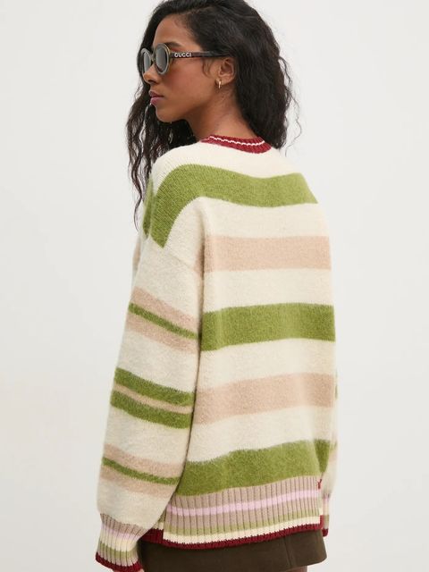 Stine Goya sweter z domieszką wełny damski kolor beżowy SG-PS25-K021-2328