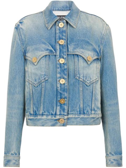 Balmain stonewashed denim jacket - Blue - zdjęcie produktu nr 1