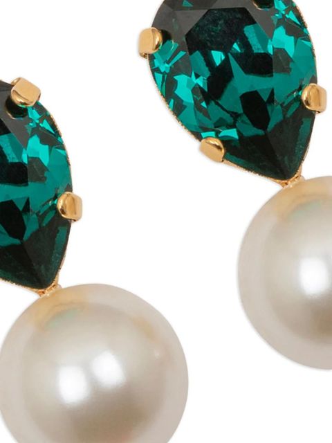 Jennifer Behr Cimone crystal-pearl earrings - Gold