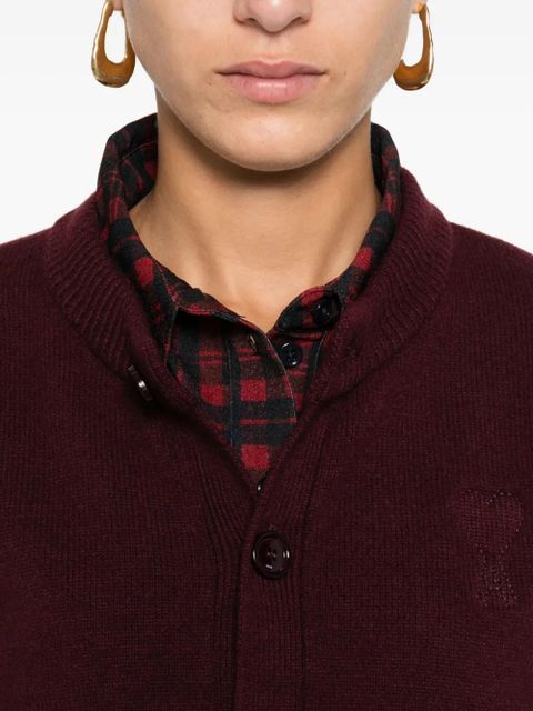 AMI Paris embroidered button cardigan