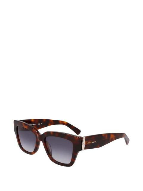 Longchamp tortoiseshell-effect cat-eye sunglasses - Brown - zdjęcie produktu nr 2