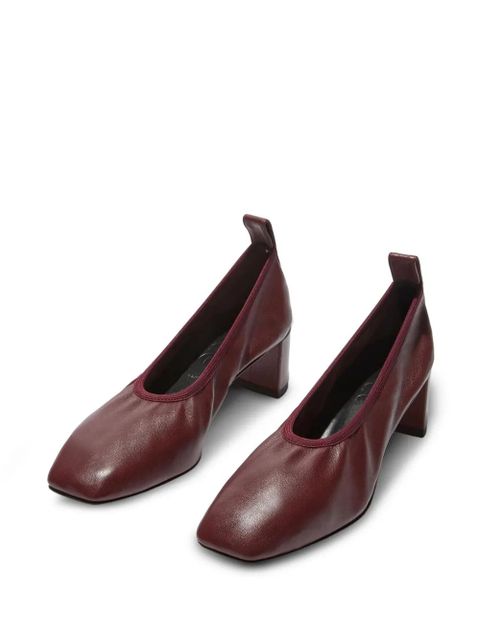 Aeyde 35mm Narissa ruched pumps - Red