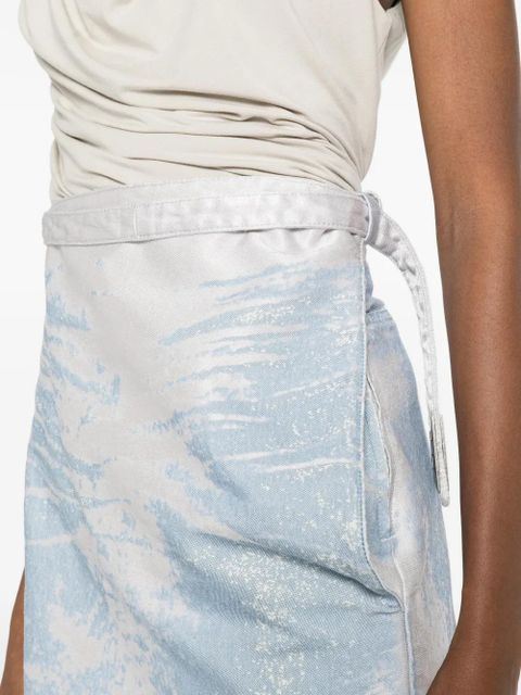 Diesel belt brushstroke skirt - Blue