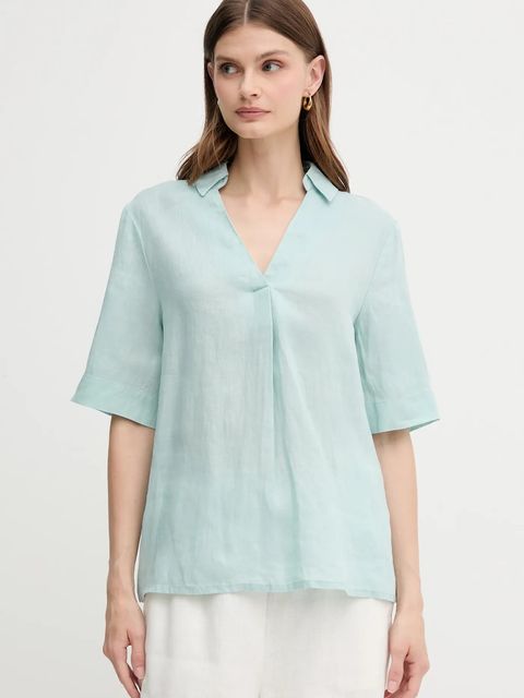 United Colors of Benetton bluzka lniana - zdjęcie produktu nr 2