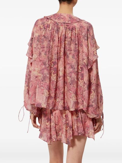 ISABEL MARANT Chalis mandala-print blouse - Pink