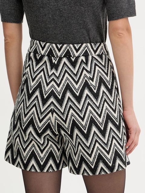 BOSS Orange spódnicospodnie damskie kolor czarny wzorzyste high waist 50547703