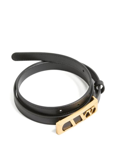 Valentino Garavani VLogo-signature rectangular-buckle belt - Black