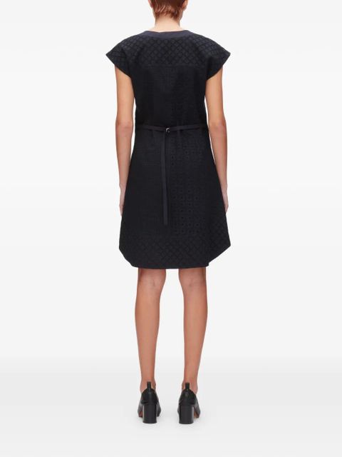 3.1 Phillip Lim V-neck belted cotton mini dress - Blue