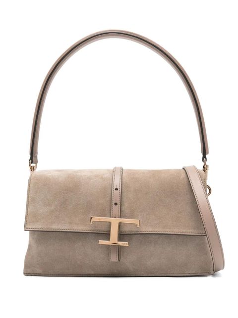 Tod's mini T Timeless flap shoulder bag - Brown - zdjęcie produktu nr 1