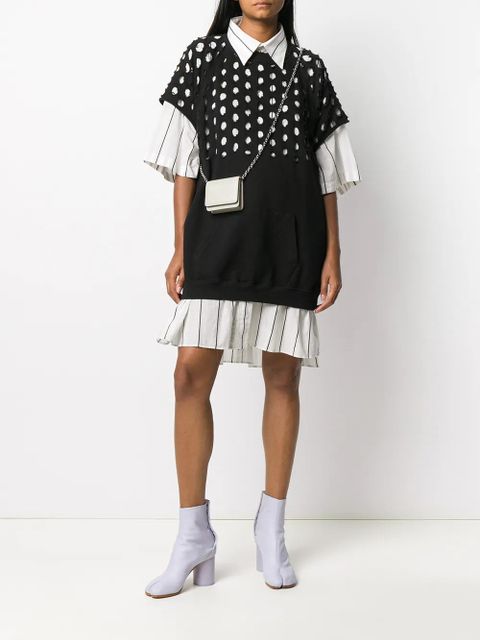 Maison Margiela small four-stitch wallet-on-chain - Grey