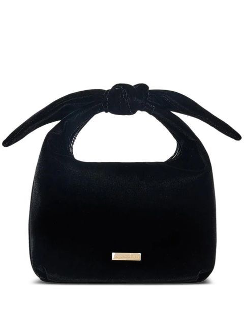 Aquazzura bow tie velvet tote bag - Black - zdjęcie produktu nr 1