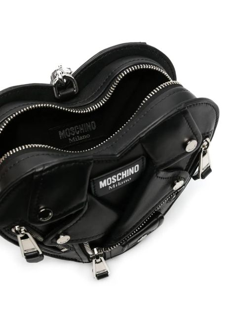 Moschino heart biker bag - Black