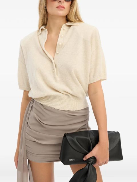 ROTATE BIRGER CHRISTENSEN button-up polo top - Neutrals