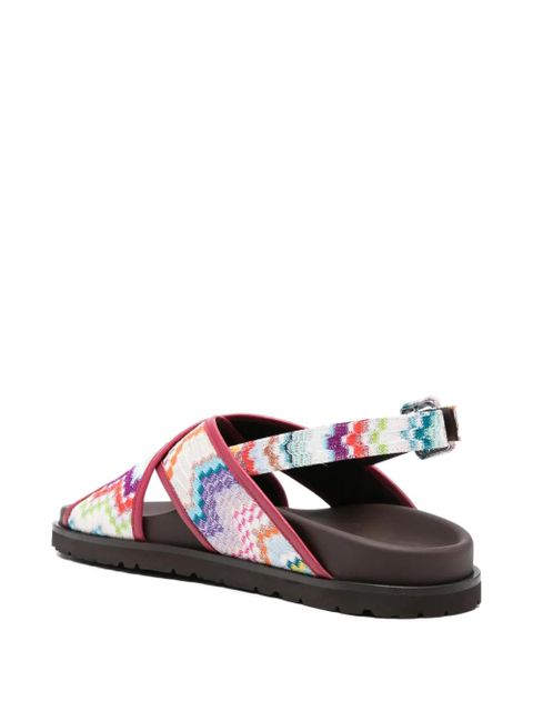 Missoni zigzag strap sandals - Pink