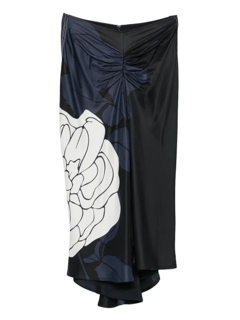 Victoria Beckham floral-print midi skirt - Black - zdjęcie produktu nr 1