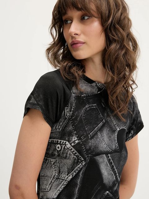 Hugo Blue t-shirt damski kolor czarny 50552585