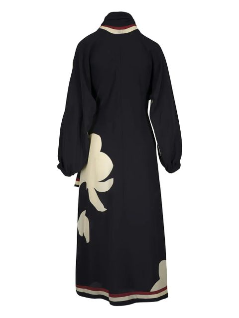 Johanna Ortiz floral print wrap midi dress - Black - zdjęcie produktu nr 2