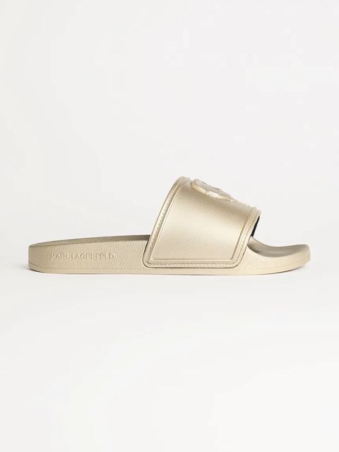 Karl Lagerfeld klapki KONDO 2.0 damskie kolor złoty KL80919M - zdjęcie produktu nr 1
