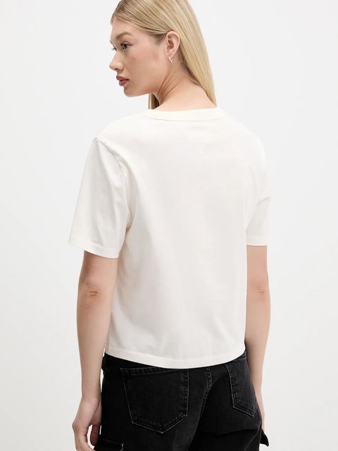 Tommy Jeans t-shirt bawełniany damski kolor beżowy DW0DW22202 - zdjęcie produktu nr 2