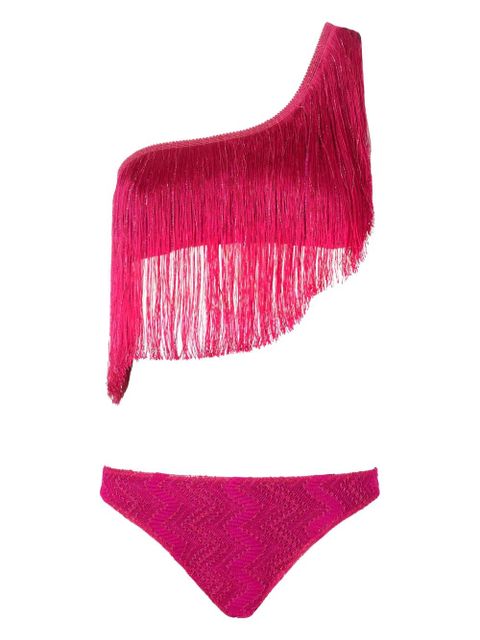 Missoni one-shoulder fringed bikini - Purple - zdjęcie produktu nr 1
