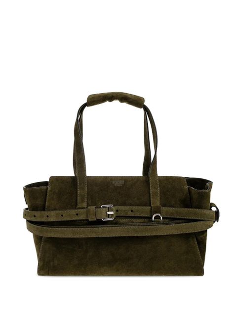 Moschino Tie Me suede leather tote bag - Green - zdjęcie produktu nr 1